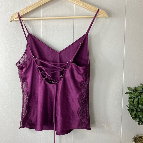 Victoria's Secret Burgundy Lace Tank Top Size Small - Picture 5 of 10